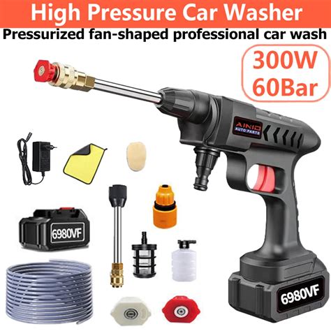 20000 30000mAh Wireless High Pressure Car Wash Washer Gun Car Wash