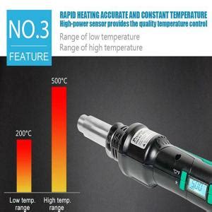 Pro Skit Ss H Portable Adjustable W High Power Lcd Digital Display Hot Air Gun Martview