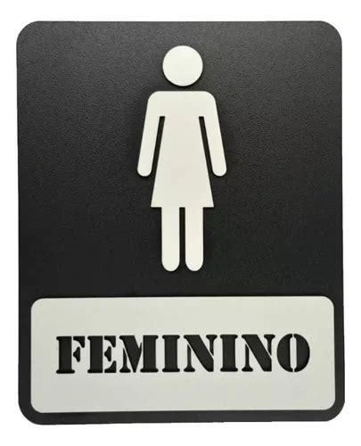 Placas Sanit Rios Feminino Masculino Banheiro Em Mdf Mercadolivre