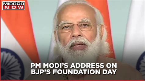 Pm Modi Addresses Cadre On Bjps 41st Foundation Day Recalls Partys