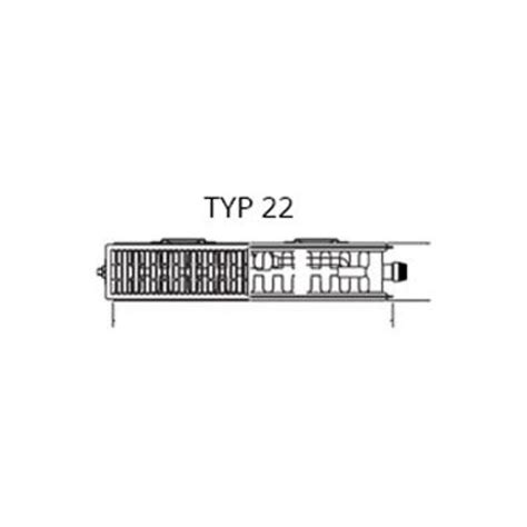Kermi Therm X2 Profil-V Heizkörper 22 600 / 1200 FTV220601201R1K