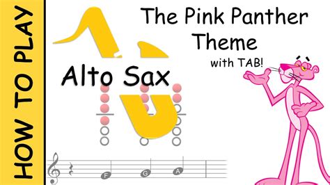 Alto Saxophone Notes For Pink Panther