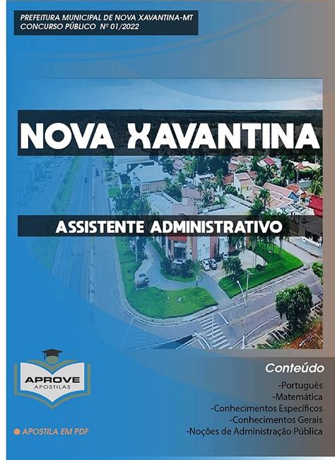 Apostila Nova Xavantina Assistente Administrativo Aprove Apostilas