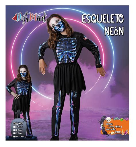 Disfraz Esqueleto Neón | Juguetutto
