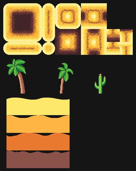 Pixel Art Desert Tileset 32x32 by ma9ici4n