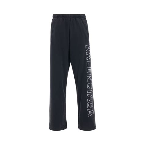 Balenciaga Baggy Sweatpants In Washed Blackwhite Marais