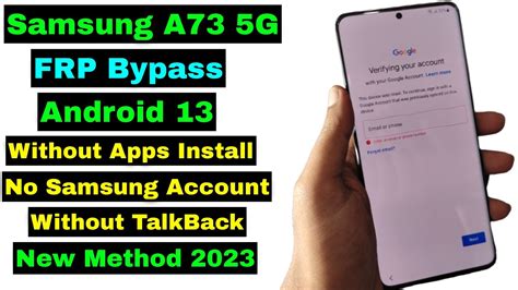 Samsung A73 Frp Bypass Android 13 Samsung A73 Frp Unlock Bypass