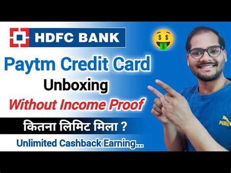 Paytm Hdfc Bank Credit Card Unboxing Hdfc Bank Cashback Credit Card