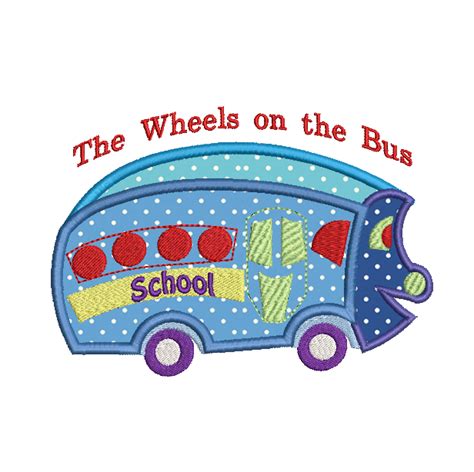 Nursery Rhymes Applique The Wheels On The Bus Stitchbox Creations