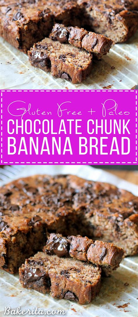 Paleo Chocolate Chunk Banana Bread Bakerita