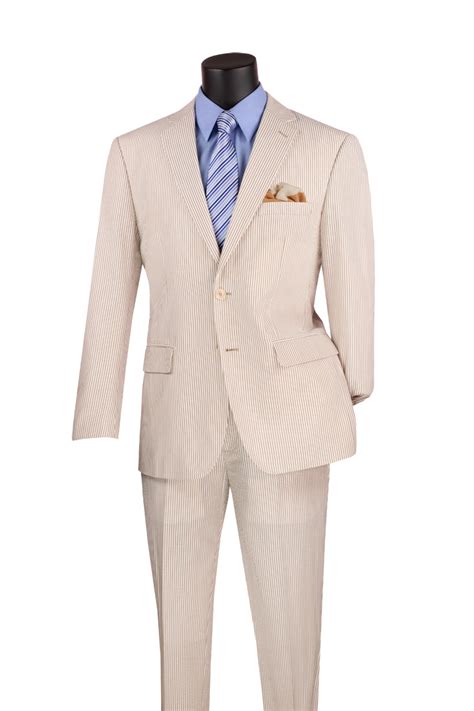 Modern Fit Seersucker Single Breasted 2 Buttons Mss 1 Vinci Suits