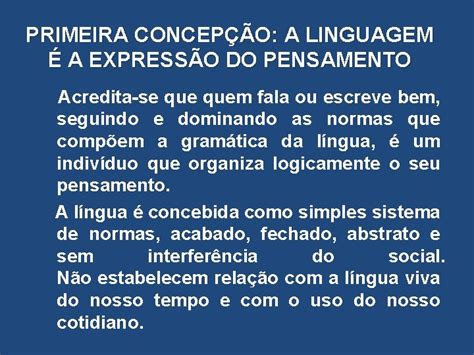 A Alguns Modos De Conceber A Linguagem Seja Como Representacao - CONCEPO DE LINGUAGEM E O ENSINOAPRENDIZAGEM DE LNGUA