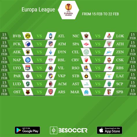 Fitfab: Europa League Table Europa League Table