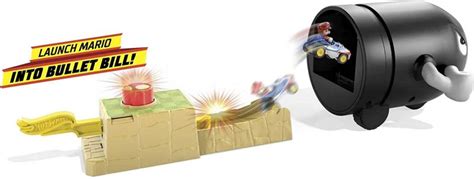 Hot Wheels Mario Kart Bullet Bill Launcher And Mario Kart Vehicle PS Enterprise Gameshop