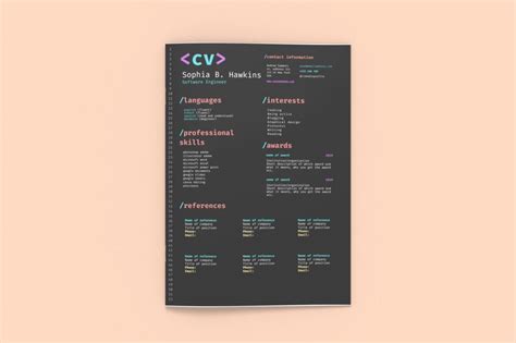 Resume CV Template Web Developer Resume Lebenslauf Resume Template