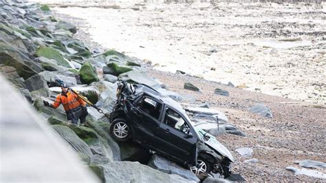 Man Drives Car Off 80ft Cliff - And Survives | UK News | Sky News