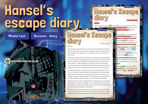 Year 6 Model Text Recount Diary Hansel S Escape Diary Grammarsaurus