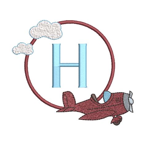 Airplane Alphabet H – 2 Sizes – Stitchbox Creations