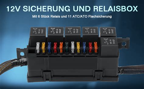 Gearzaar V Kfz Sicherungs Und Relaisbox Sicherungshalter Mit St Ck