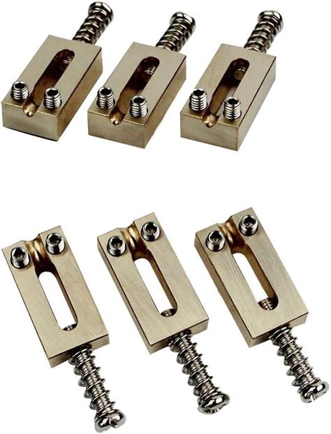 Amazon Guyker 10 5mm Guitar Bridge Saddles Set Of 6 Brass