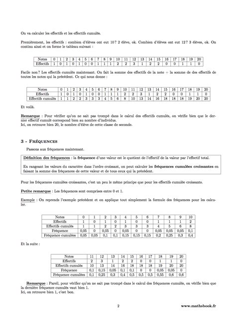 Statistiques Cours Pdf à Imprimer Maths Seconde