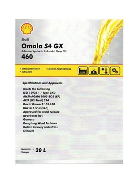 Synthetic Shell Omala S4 Gx Gear Oil Unit Pack Size 20 Litre At Rs