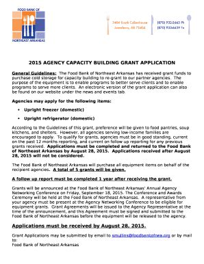 Agency Capacity Building Grant Application Doc Template Pdffiller