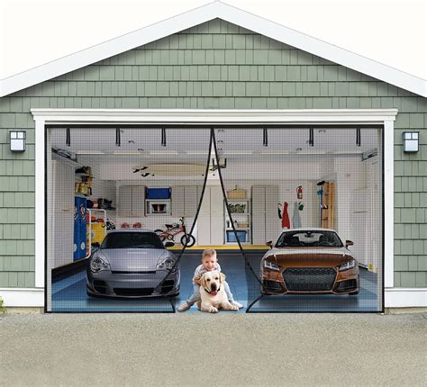 Magnetic Garage Door Screen for 2 Car 16x7 FT, innhom Garage Screen ...