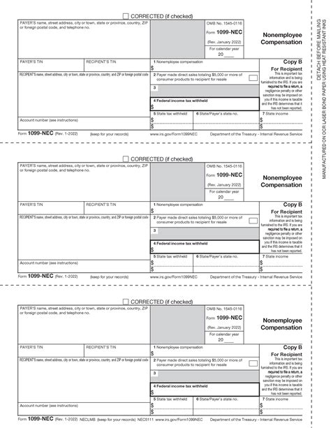 1099 Nec Recipient Copy B Neclmb