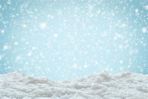 Empty white snow with snowfall winter nature Christmas background 16273964 Stock Photo at Vecteezy