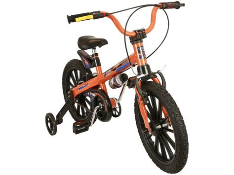 Bicileta Infantil Aro 16 Nathor Extreme Laranja Rodinhas Freio V