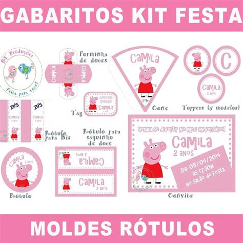 Gabaritos Kit Festa Moldes Limpos Digital Vetores Corel Elo