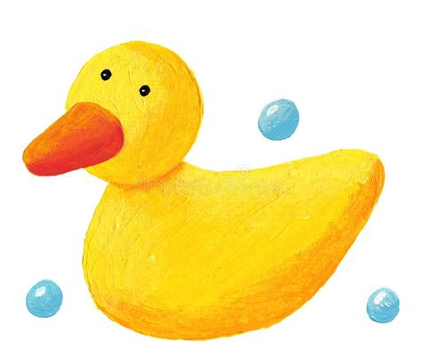 Rubber Duck On Water Stock Vector Illustration Of Illustrated 13748623