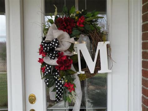 Initial Wreath Front Door Wreath Designer By Kathyswreathshop With