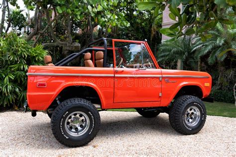 Palm Beach, Florida USA - March 21, 2021: Orange Red Ford Bronco Sport ...