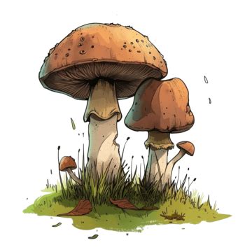 Cartoon Mushroom Forest Wild Mushroom, Mushroom, Cartoon, Forest PNG ...