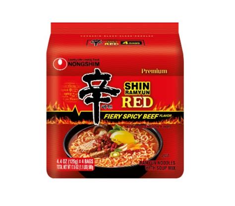 Shin Ramyum Red Fiery Spicy Beef 4 Pk 44 Oz Ralphs