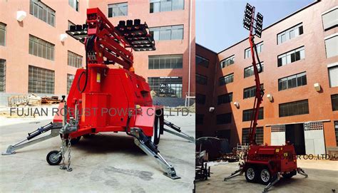 Roadworks Safety Hydraulic Mast And Legs LED Light Tower China