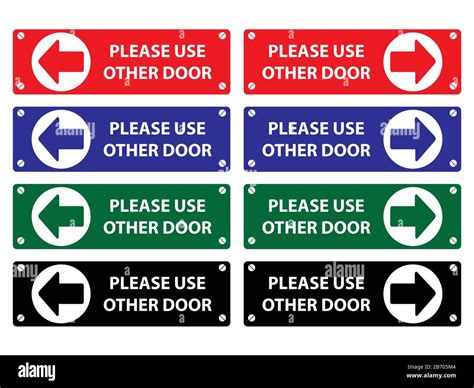 Please Use Other Door Sign On Greenblueblack Background White Text