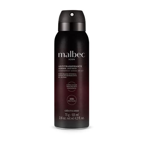 Malbec É Seco Ou Suave - Antitranspirante Aerossol Jato Seco Malbec Icon 75g/125ml | O Boticário