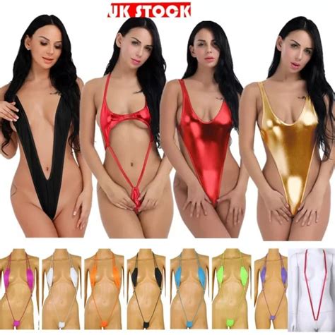 Sexy Womens Micro Bodysuit G String Bikini Slingshot Monokini Swimwear Nightwear Picclick Uk