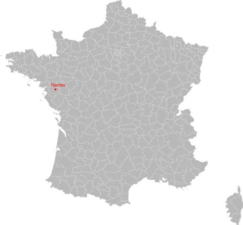 carte de nantes situation geographique  population de nantes en