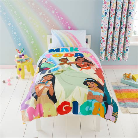 Disney Princess Magical 100 Cotton Duvet Cover And Pillowcase Set Cotton Duvet Cover 100