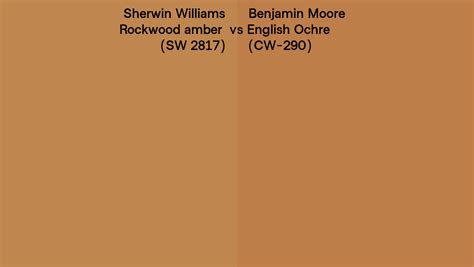 Sherwin Williams Rockwood Amber Sw Vs Benjamin Moore English