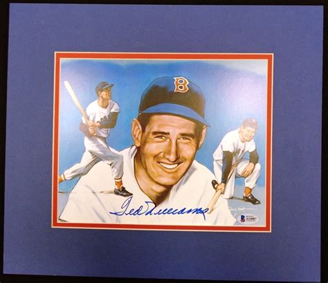 Lot Detail Ted Williams Autographed Matted Photo