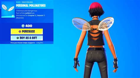 New Personal Pollinators Reactive Back Bling Fortnite Item Shop