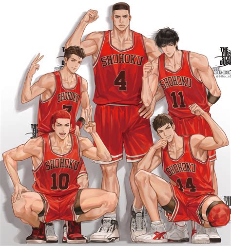 Sakuragi Hanamichi Rukawa Kaede Miyagi Ryouta Mitsui Hisashi And