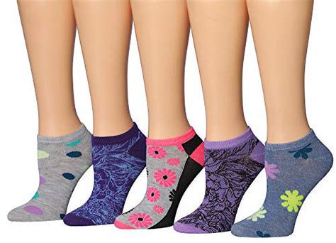 Tipi Toe Womens 20 Pairs Colorful Patterned Low Cutno Show Socks Ns186 Ab