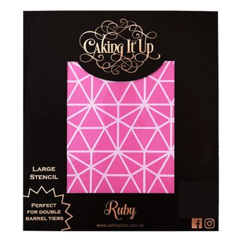 Caking It Up Ruby Cake Stencil | Cake Decorating Stencils