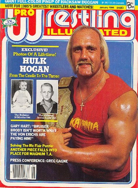 The Cover Of Wrestling Illustrated Magazine With Wrestler Hulk Hogan